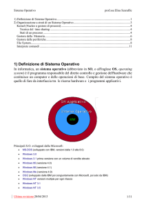 1) Definizione di Sistema Operativo