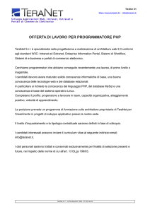 OFFERTA DI LAVORO PER PROGRAMMATORE PHP