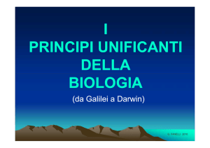 I Principi unificanti della biologia