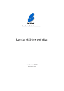LESSICO DI ETICA PUBBLICA, ANNO V Numero 1(1)
