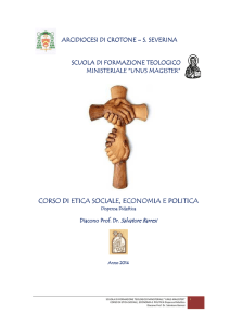 Dottrina Sociale della Chiesa - Dispensa 2014 CORSO DI ETICA