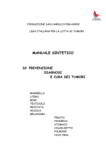 Manuale Sintetico Prevenzione Tumori - San Camillo