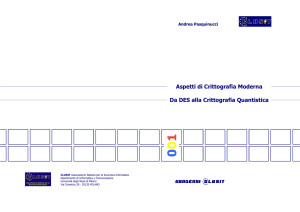 Aspetti di Crittografia Moderna Da DES alla Crittografia