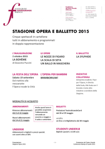 Stagione Opera e Balletto 2015