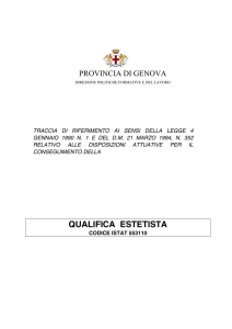 QUALIFICA ESTETISTA - Provincia di Genova