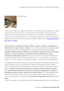 L`epidemia di Ebola in Africa Occidentale. Il punto della situazione