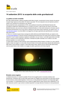 14 settembre 2015: la scoperta delle onde gravitazionali