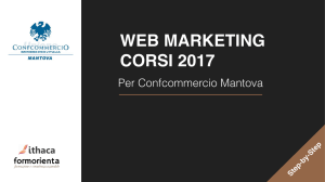 Progetto formativo web marketing Confcommercio Mantova