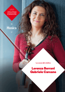 Musica Lorenza Borrani Gabriele Carcano