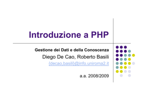 Introduzione a PHP