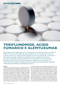 Teriflunomide, acido fumarico e alemTuzumab