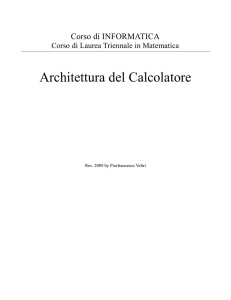Architettura del Calcolatore - Dipartimento di Matematica e