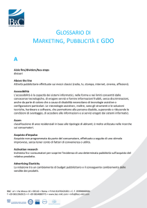 GLOSSARIO DI MARKETING, PUBBLICITÀ E GDO A