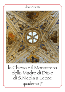 la Chiesa e il Monastero della Madre di Dio e di S.Nicola a Lecce