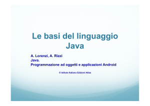 Il Linguaggio Java - Scienze Applicate Motta