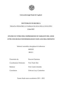 Università degli Studi di Cagliari DOTTORATO DI