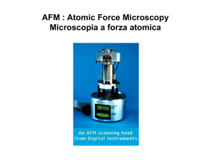 AFM : Atomic Force Microscopy Microscopia a forza atomica