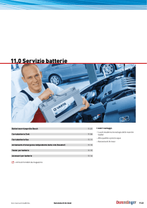 11.0 Servizio batterie