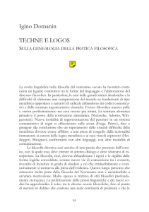 Techne e logos. Sulla genealogia delle pratica