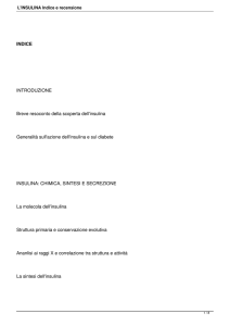 L`INSULINA Indice e recensione - Edizioni Scientifiche Still . com