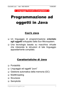 Programmazione ad oggetti in Java