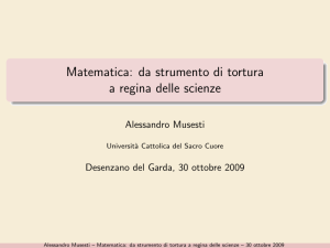 Matematica: da strumento di tortura a regina delle scienze