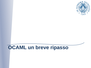 OCAML un breve ripasso