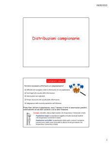 Distribuzioni campionarie - Università degli Studi della Basilicata