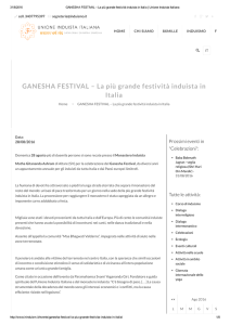 GANESHA FESTIVAL – La più grande festività induista in Italia