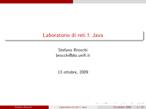 Laboratorio di reti I: Java