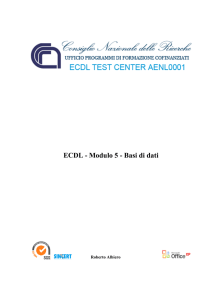 Modulo 5 - Basi di dati