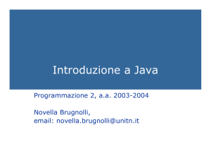 Introduzione a Java