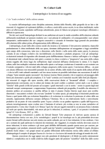 M. Callari Galli L`antropologia e la ricerca di un soggetto.