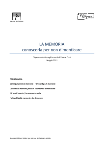 La memoria - Varese Alzheimer