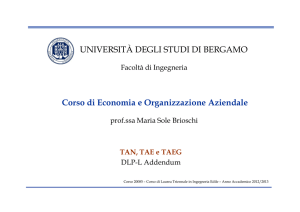 TAE - Università degli studi di Bergamo