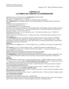 La chimica dei composti di coordinazione