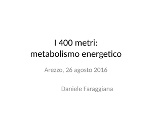 Daniele Faraggiana: gestione del lattato nei 400m