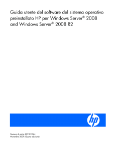 Guida utente del software del sistema operativo preinstallato HP per