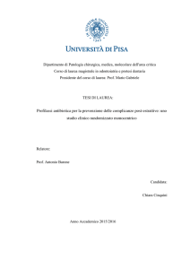 Profilassi antibiotica per la prevenzione delle