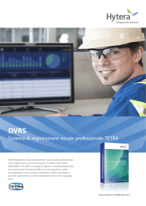 DVRS - Sistema di registrazione vocale professionale TETRA