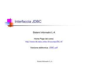 Interfaccia JDBC