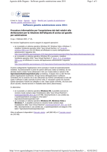 Page 1 of 1 Agenzia delle Dogane - Software gasolio autotrazione