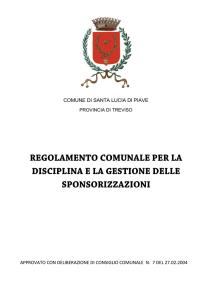 Regolamento comunale per la disciplina e la gestione delle