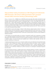 Dati preclinici molto promettenti su CAR-CD44v6 nel