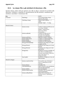 10.4. La classe File e gli attributi di directory e file