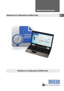 Manuale di istruzioni IT Software di calibrazione WIKA
