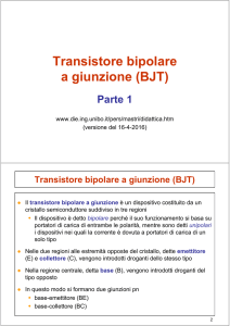 Transistore bipolare a giunzione (BJT)