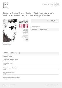 Giacomo Orefice Chopin Opera in 4 atti