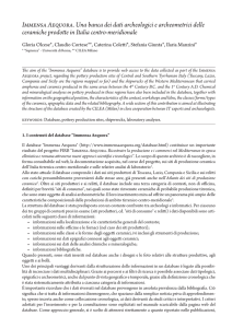 Immensa Aequora. Una banca dei dati archeologici e archeometrici