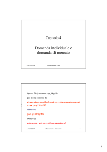 Domanda individuale e domanda di mercato